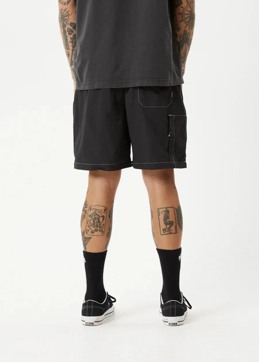 Afends  Valley Zip Off Spray Pant - Black