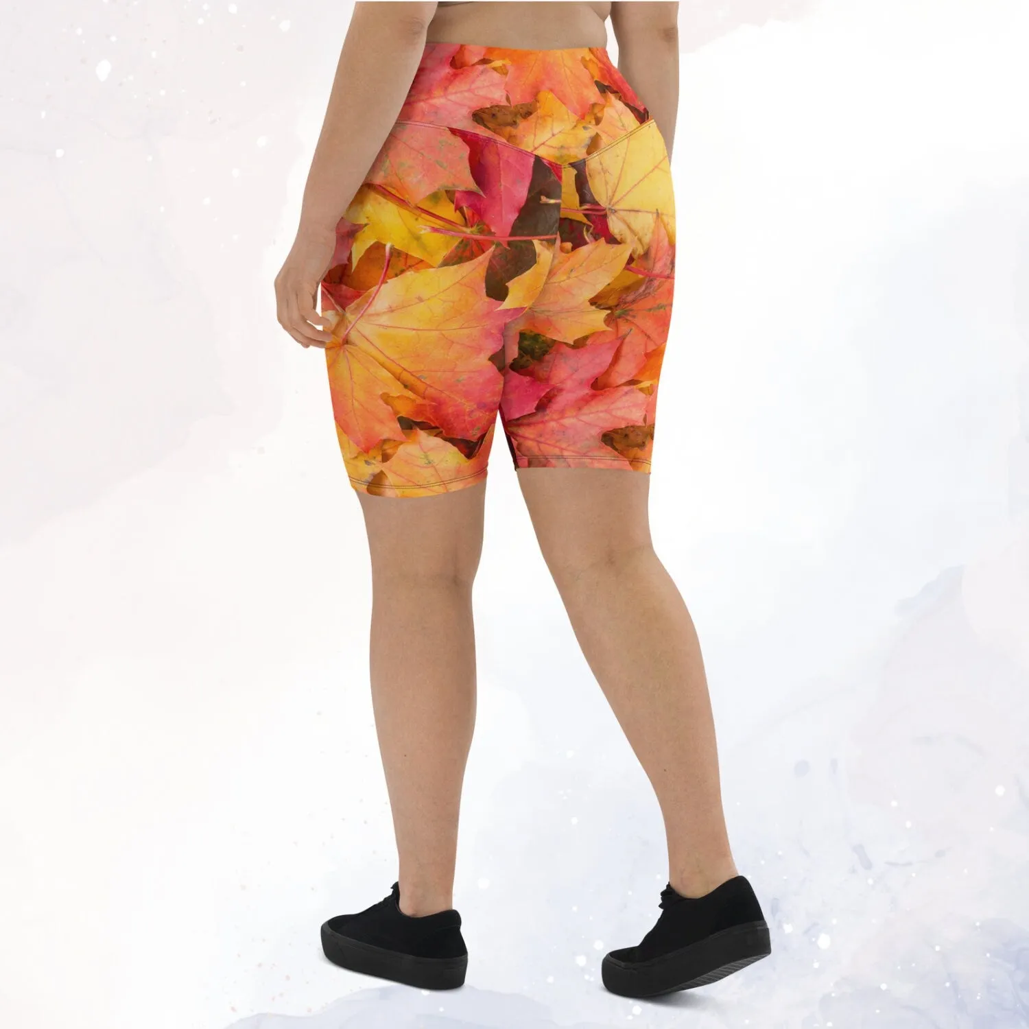 Autumn Leaves Bike Shorts