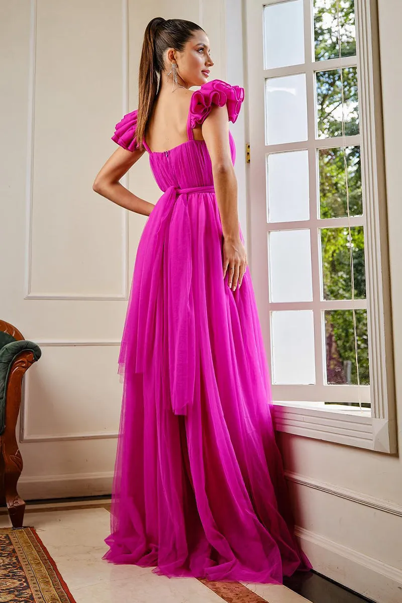 Elisabelle Runway Graceful Tulle Maxi Dress